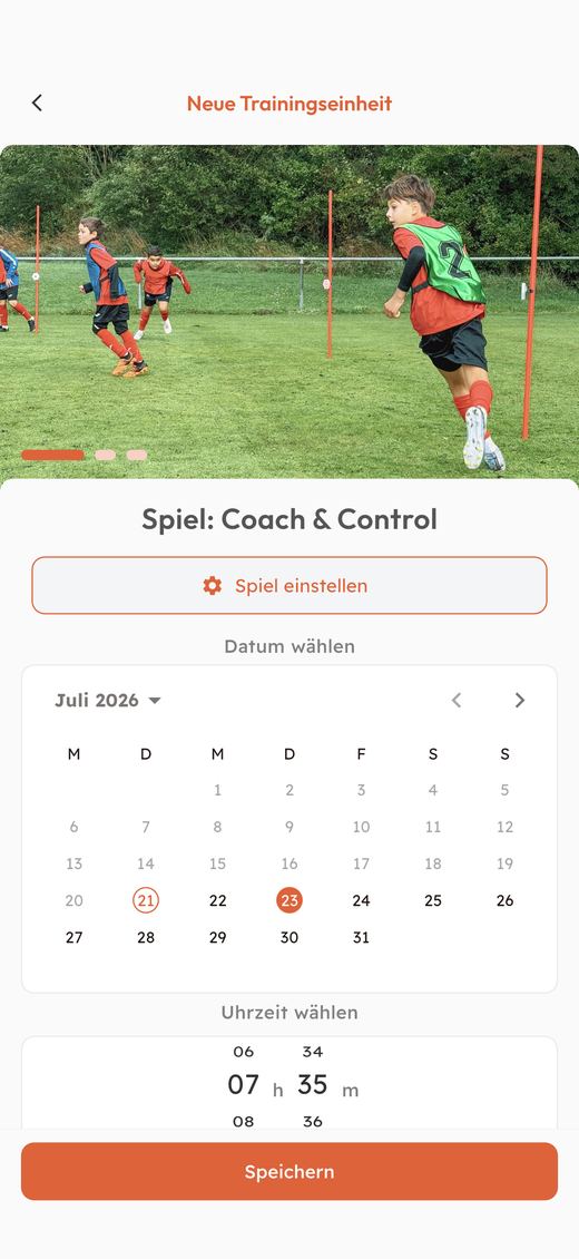 Trainingsplanung in der Luxigna App